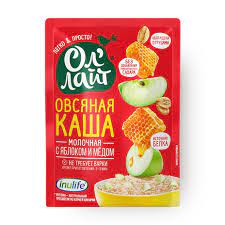 Каша овсяная молочная с яблоком и медом Ол Лайт 40г